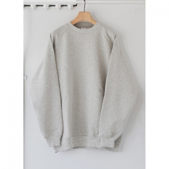COMOLI / コモリ | コットン吊裏毛 クルーネック - Heather Gray