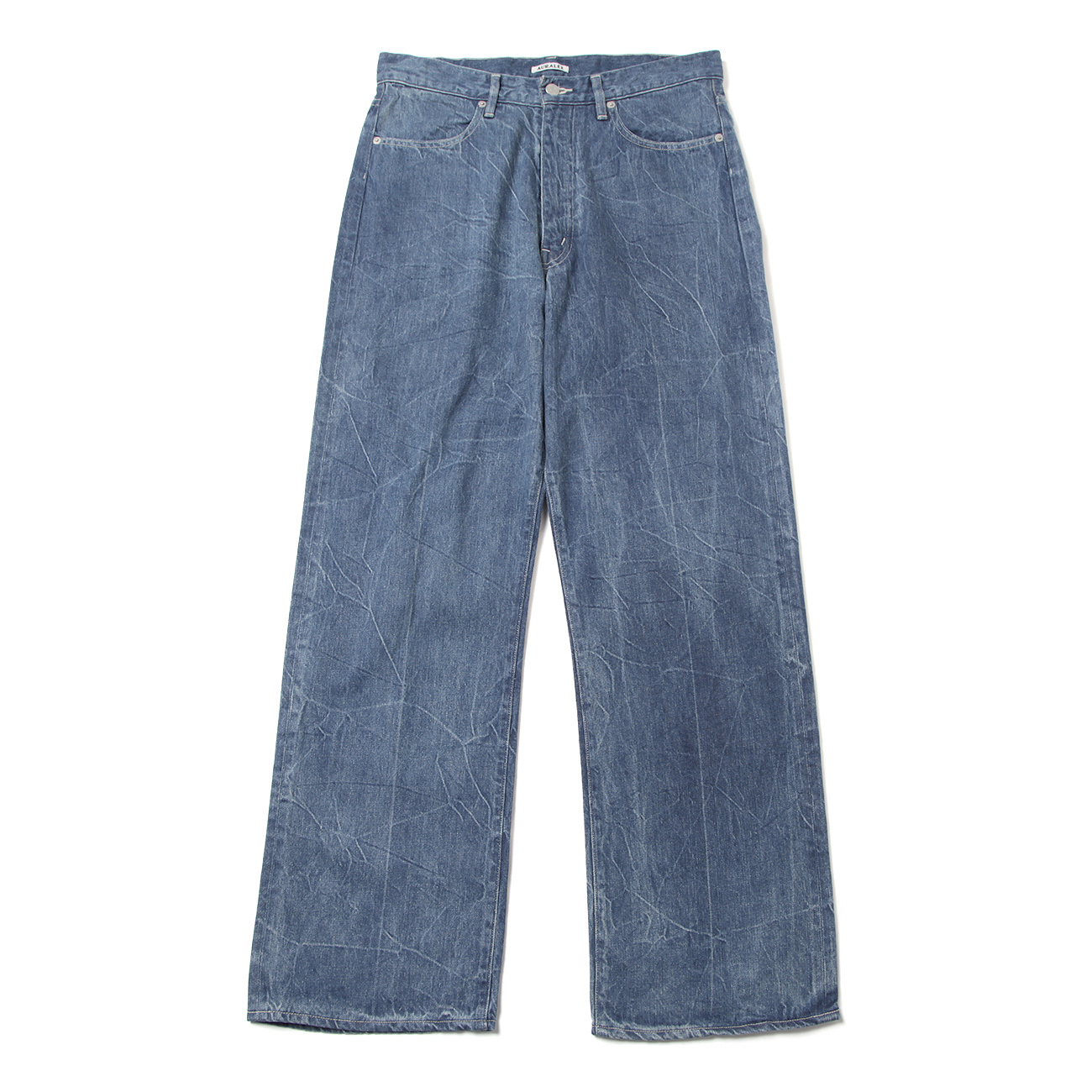AURALEE / オーラリー | SELVEDGE FADED LIGHT DENIM PANTS (メンズ