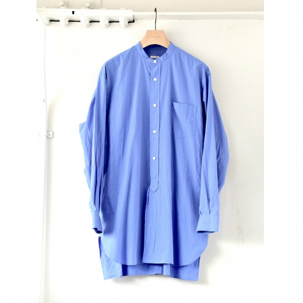 COMOLI / コモリ | バンドカラーシャツ - Sax | 通販 - 正規取扱店