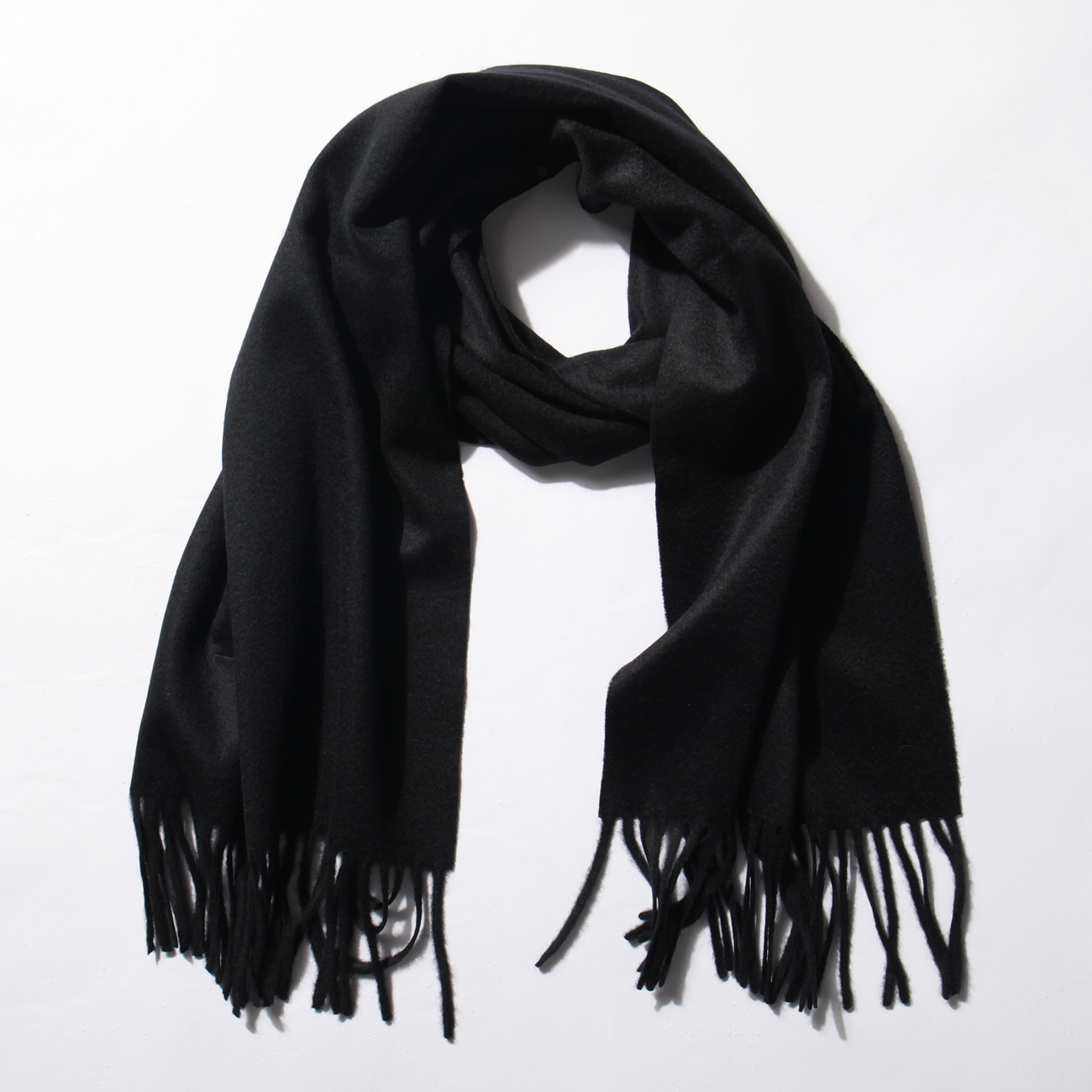 AURALEE / オーラリー | CASHMERE NARROW STOLE (メンズ) - Black