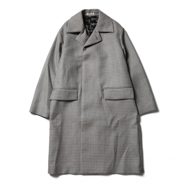 AURALEE / オーラリー | DOUBLE FACE CHECK SOUTIEN COLLAR COAT