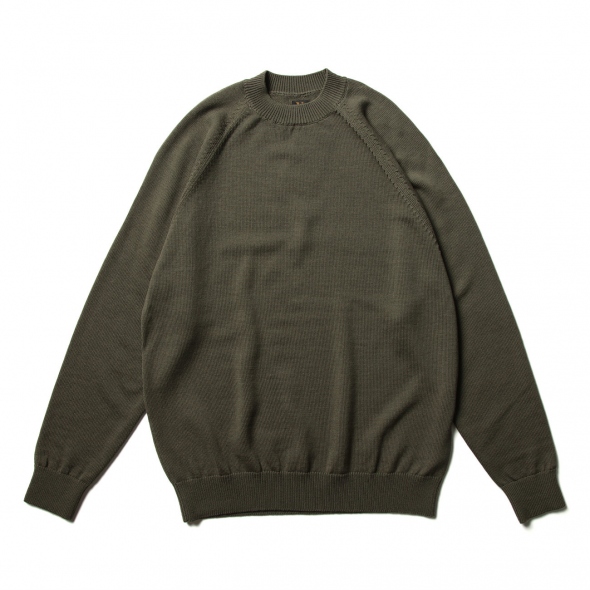 BATONER / バトナー | AGING WOOL RAGLAN SLEEVE CREW NECK (メンズ