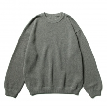 crepuscule / クレプスキュール | Moss stitch L/S sweat - Green