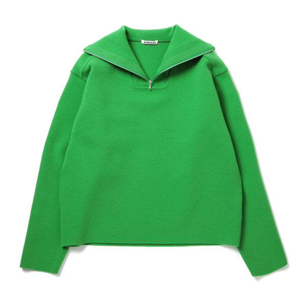AURALEE / オーラリー | HEAVY MILANO RIB KNIT ZIP TURTLE