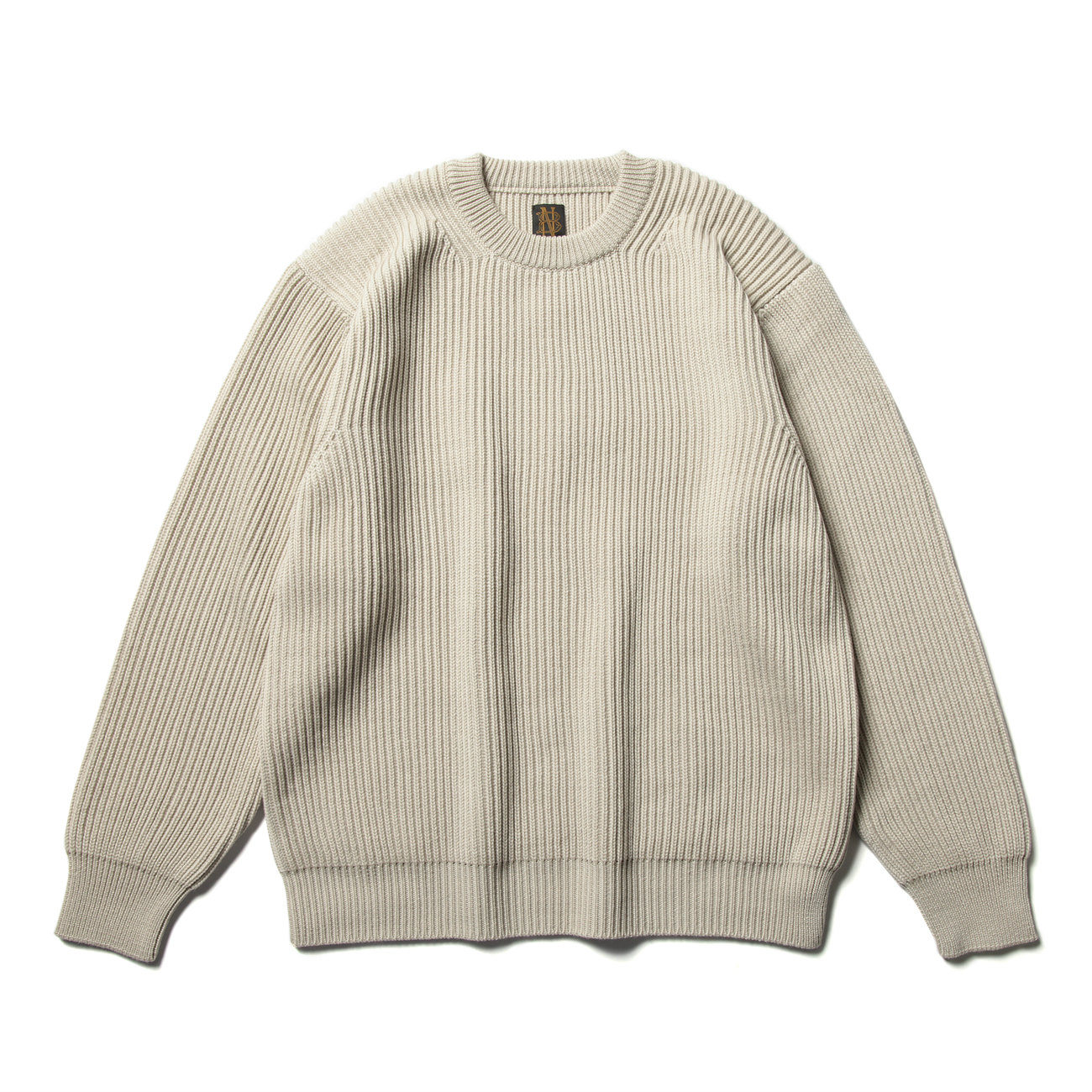 BATONER / バトナー | SIGNATURE RIB CREW NECK (メンズ) - Ivory