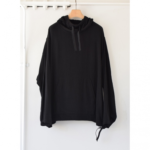 COMOLI / コモリ | シルクネップビエラ パーカ - Black | 通販 - 正規