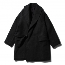 COMOLI / コモリ | ウール ショールカラーコート - Charcoal | 通販