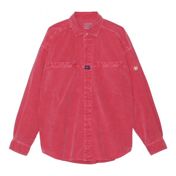 C.E / シーイー | OVERDYE CORD DESIGN BIG SHIRT - Pink | 通販