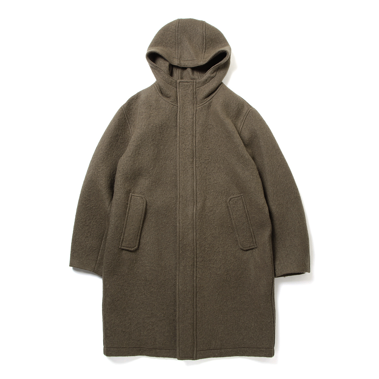 AURALEE / オーラリー | BRUSHED ALPACA WOOL MELTON HOODED COAT