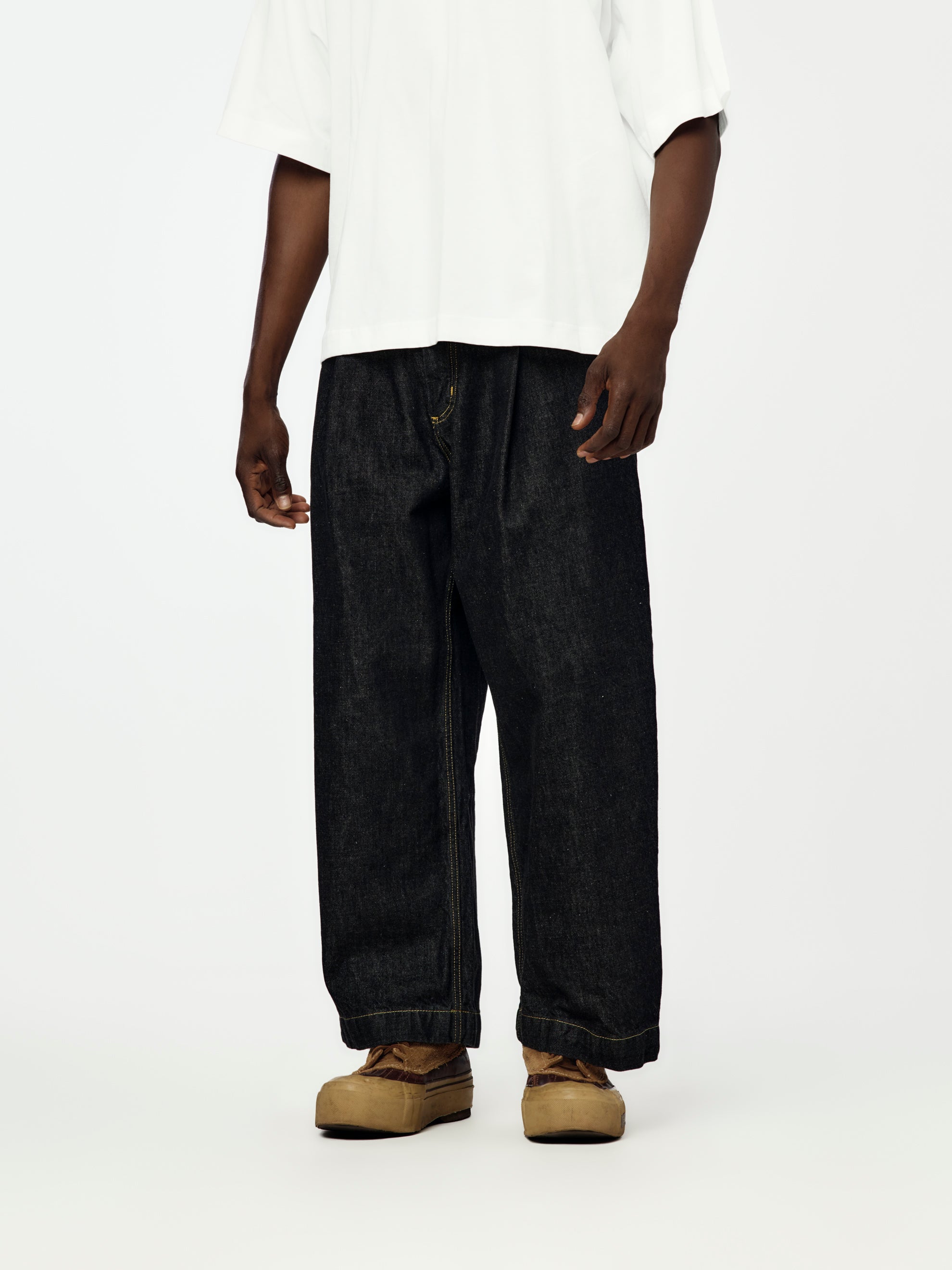 Studio Nicholson Puch Single Pleat Pant (Black) - UNION LOS ANGELES