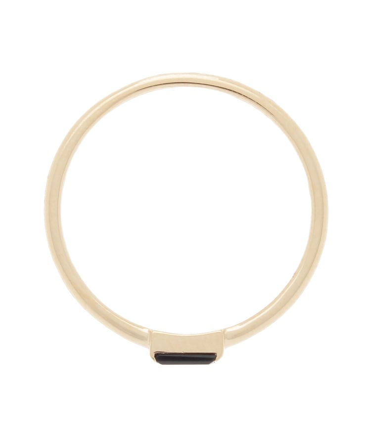 カラーストーン(オニキス) バゲットカットリング（リング