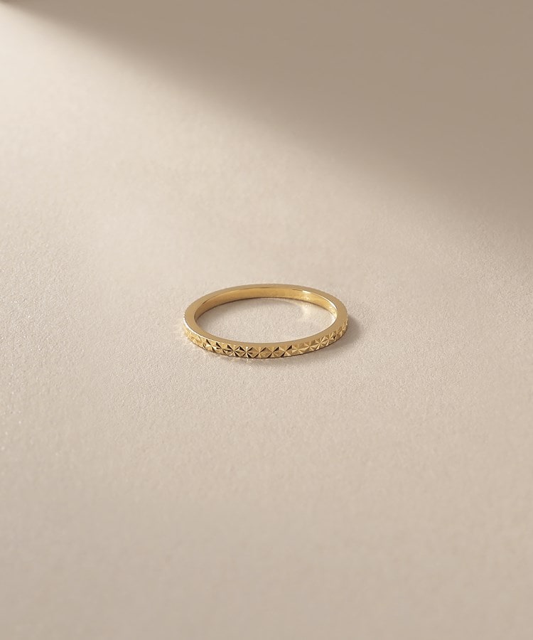 K18カットワーク極光 リング（ピンキー）（リング） | COCOSHNIK