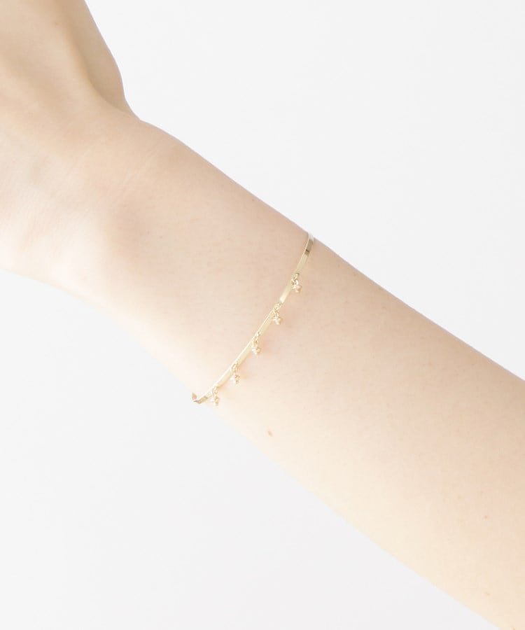 K10カットビーズ 平板 クリッポンバングル（ブレスレット・バングル