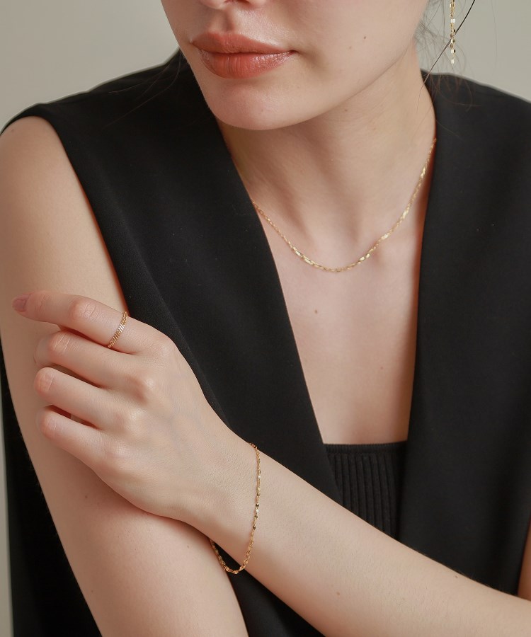 K18フラワークロス2連マグネット ブレスレット（ブレスレット