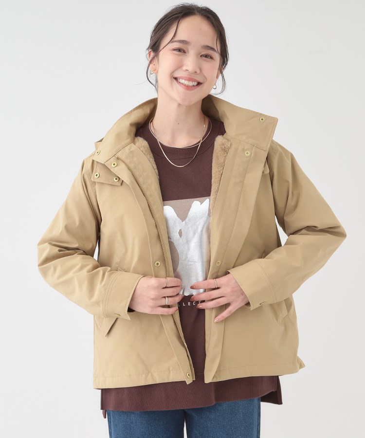 撥水/マルチWAY】フェイクファーライナー付き 欲張りマンパ（ブルゾン