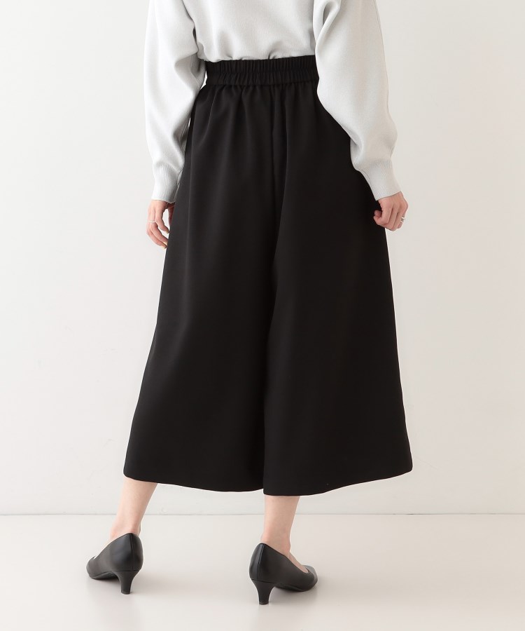 S-LL/体型カバー】オンオフ兼用 ベルト風ガウチョパンツ（6～9分丈