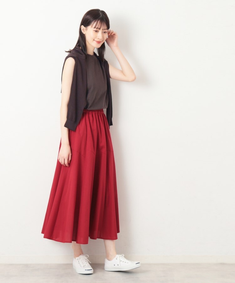 希少】 MARK&LONA ストレッチスカート ロゴ 総柄 スカル 赤 M 希少