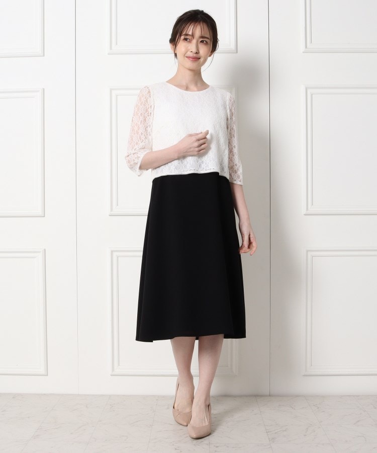 東京ソワール セレモニー3点セット（2ジャケット+レース使いワンピース