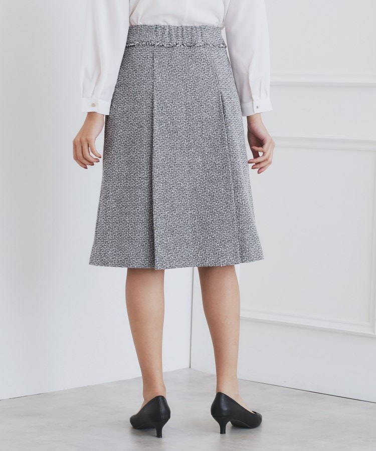 通勤・セレモニー/セットアップ対応＞Aラインツイードスカート【洗える