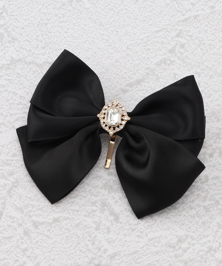 ビジュー付きリボンヘアカフ（ヘッドアクセサリー） | Grandedge