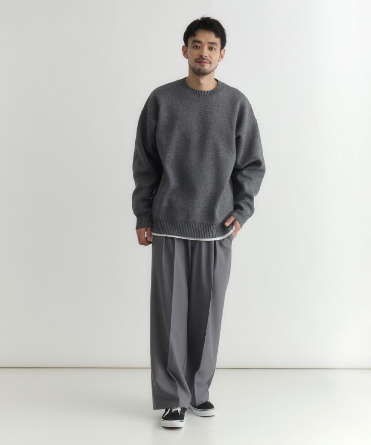 BACK NUMBER(バックナンバー)【メンズ】ウォッシャブルニットメランジ