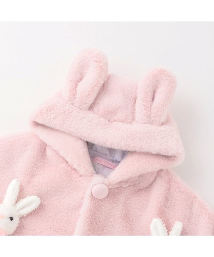 うさぎぬいぐるみつき フェイクファーケープ（パジャマ(セット