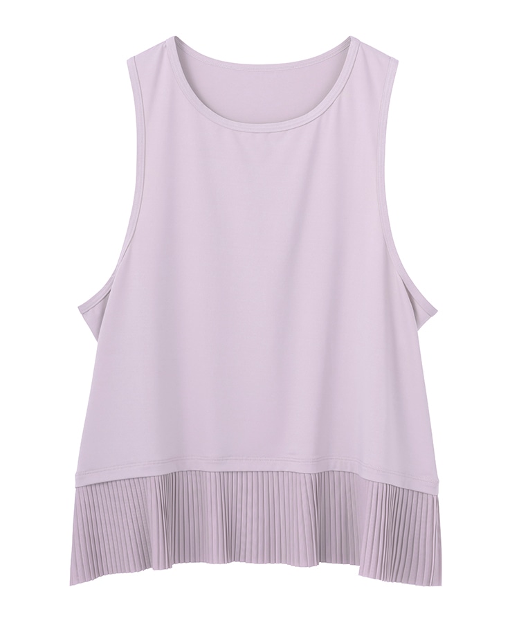 SUKALA】プリーツタンクトップ(Sサイズ オフホワイト・ライラック