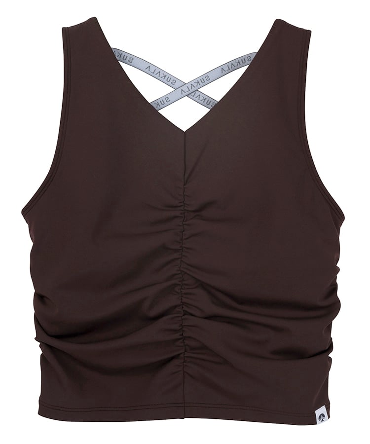 SUKALA】アメリカンスリーブギャザータンクトップ(XS・S・Mサイズ