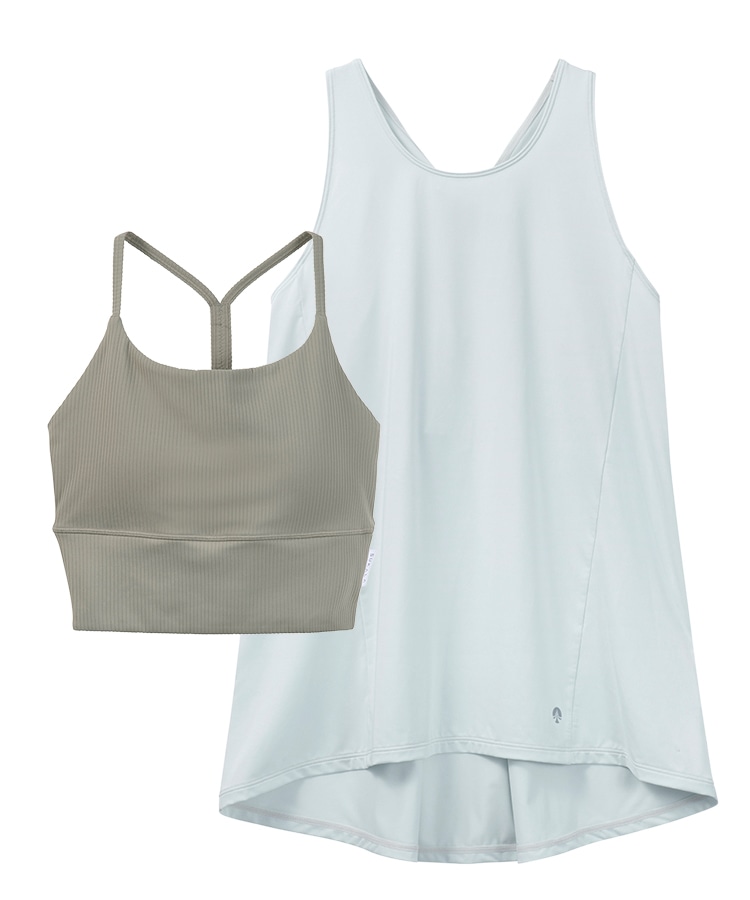 SUKALA】バックツイストセパレートタンクトップ(S・Lサイズ ペール