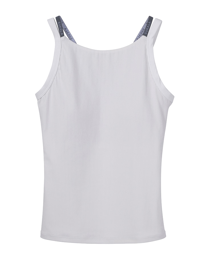 SUKALA】ダブルストラップリブロゴタンクトップ(XS・Sサイズ