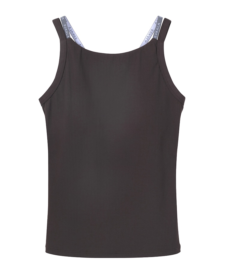 SUKALA】ダブルストラップリブロゴタンクトップ(XS・Sサイズ