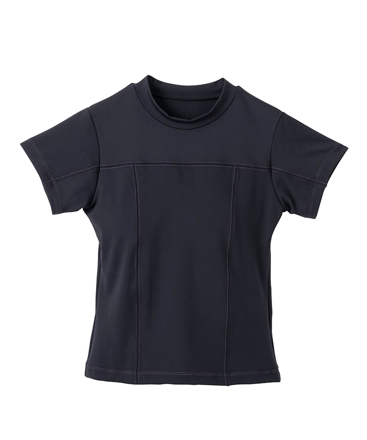 SUKALA】カップ付きミニハイネックTee(Sサイズ ボルドー・ホワイト