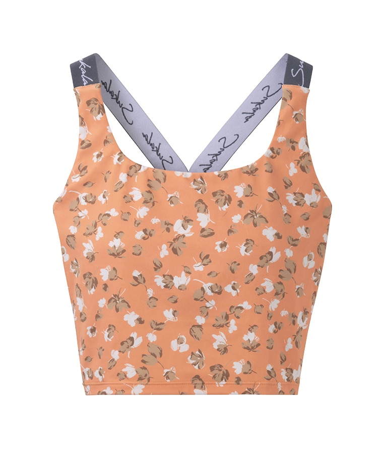 SUKALA】Yストラップロゴブラトップ(S・M・Lサイズ フラワーオレンジ
