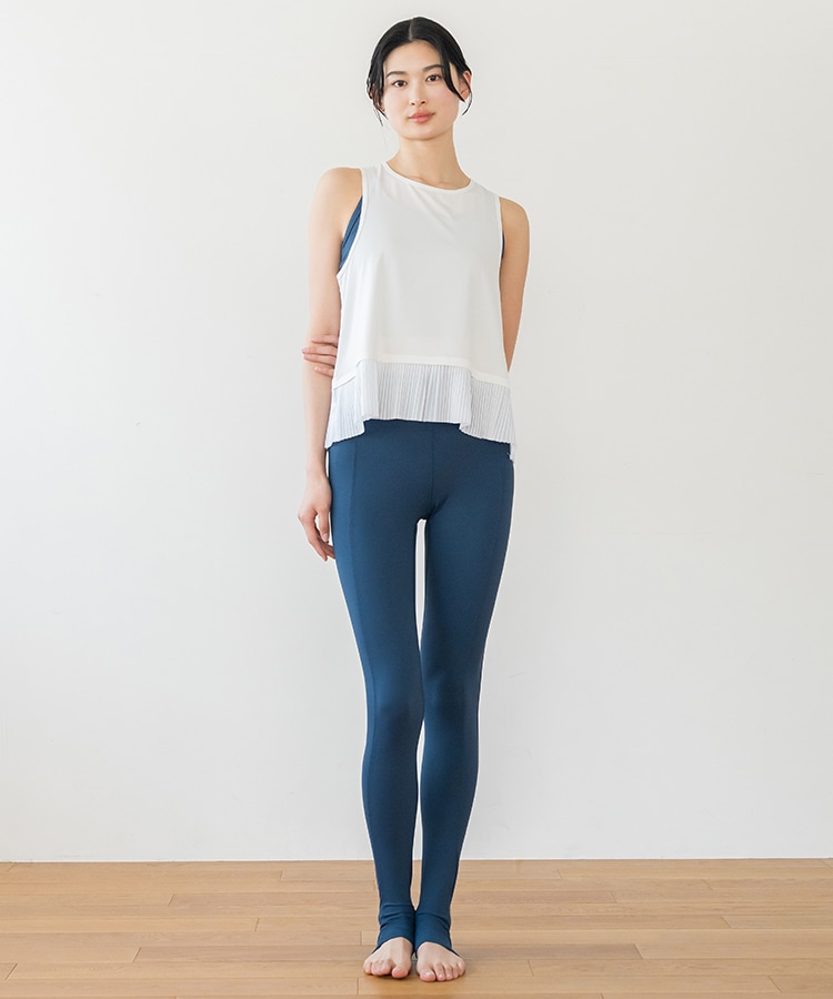 SUKALA】プリーツタンクトップ(Sサイズ オフホワイト・ライラック