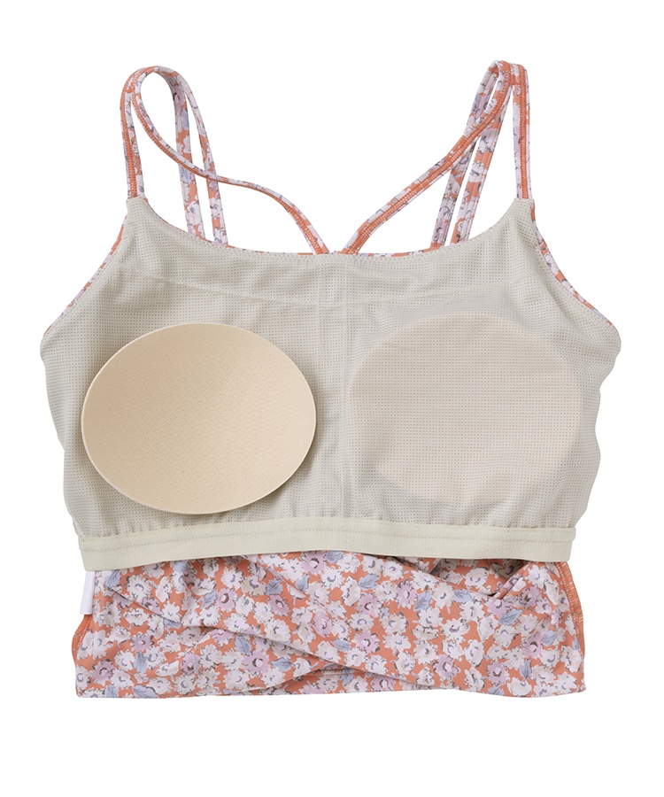 SUKALA】フラワーガーデンプリントショートクロスキャミソール