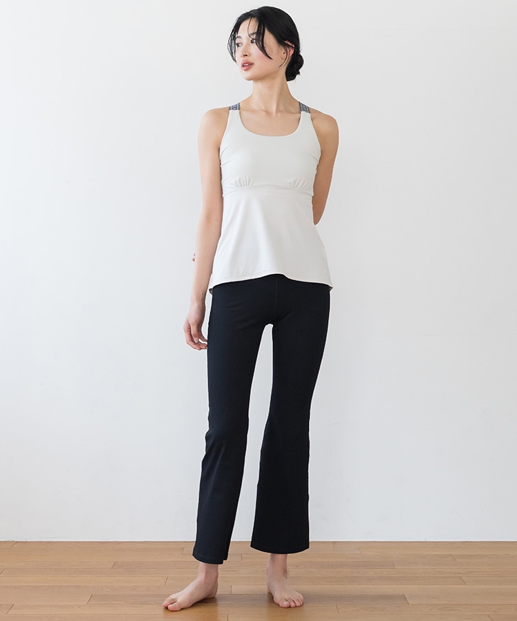 SUKALA】ベーシックバックフレアタンクトップ・ブラック・Sサイズ