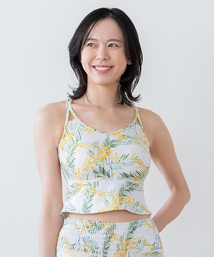 新品未使用 【SUKALA】スプリングフラワーグレースブラトップ(L/ミモザ