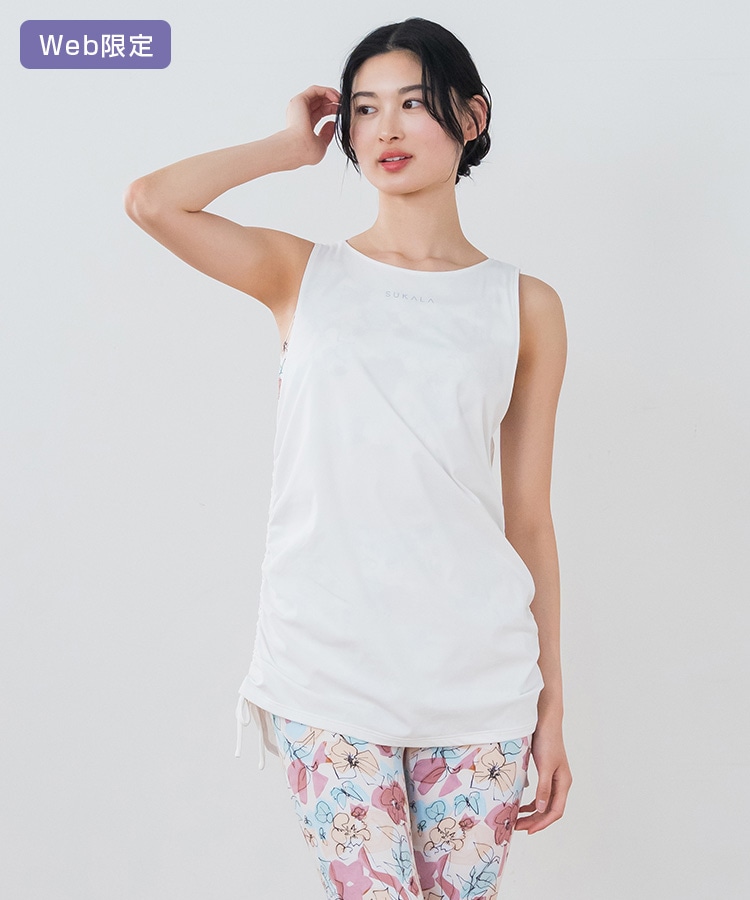 SUKALA】ブルーミングフラワーブラトップ＆レギンスセット【LAVA