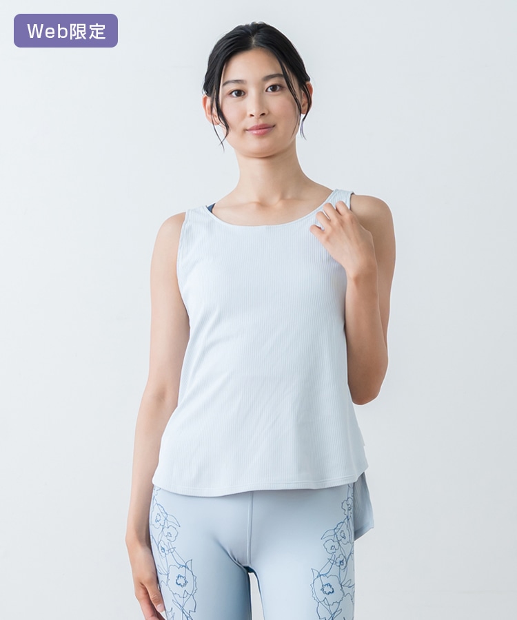 SUKALA】ドローイングフラワーセパレートタンクトップ(S・Lサイズ