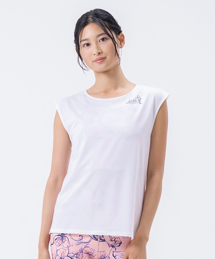 SUKALA】バッククロスプリントTシャツ(S): ヨガウェアLAVA公式