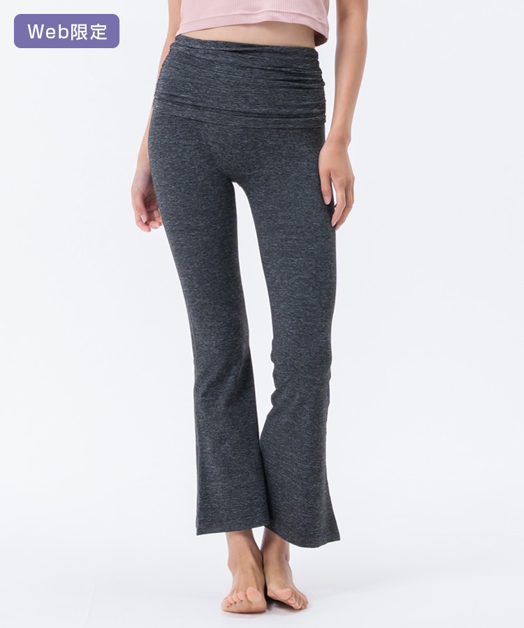 SUKALA】ルーシュドウエストフレアレギンス(S・M・Lサイズ メランジ