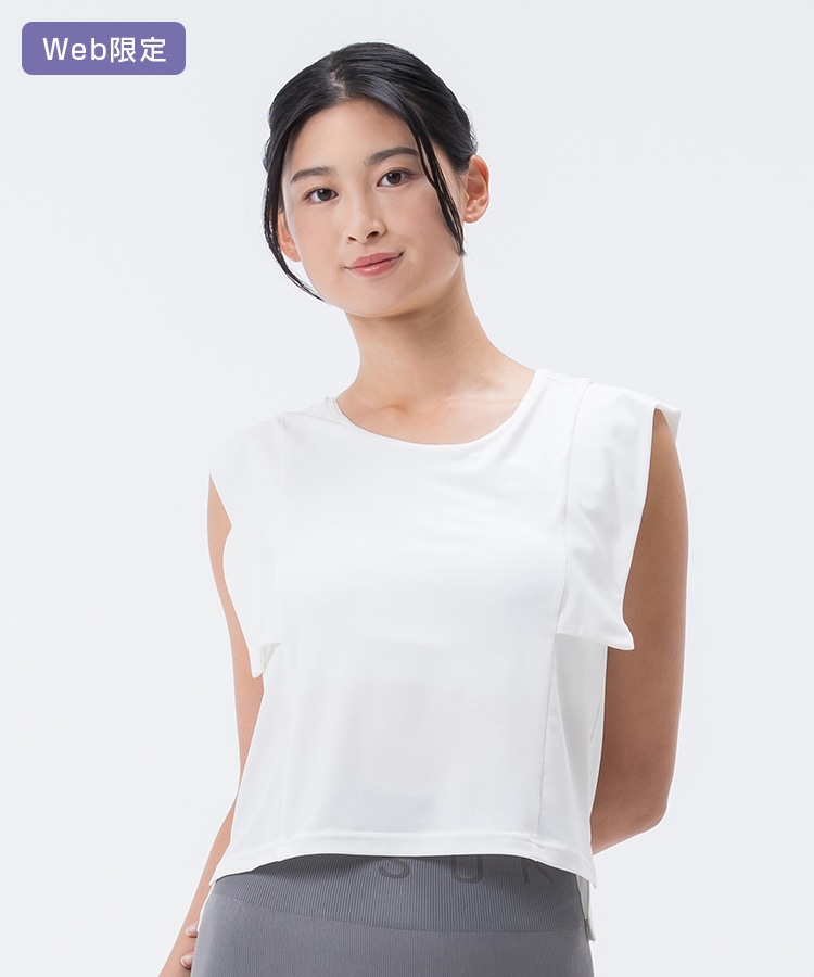 SUKALA】カップ付きウイングショルダートップス(S・M・Lサイズ