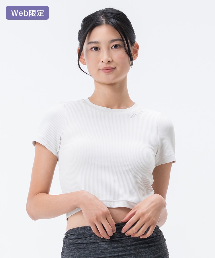 SUKALA】カップ付きバックベントTee(S・M・Lサイズ アイボリー