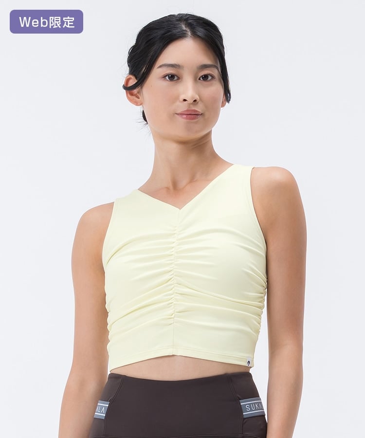 SUKALA】アメリカンスリーブギャザータンクトップ(XS・S・Mサイズ