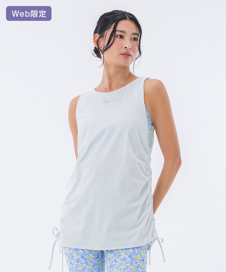 SUKALA】フラワーガーデンプリントセパレートタンクトップ(S・M・L・LL
