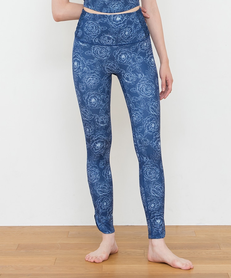 SUKALA】ブルーミングフラワーレギンス(Sサイズ ネイビー