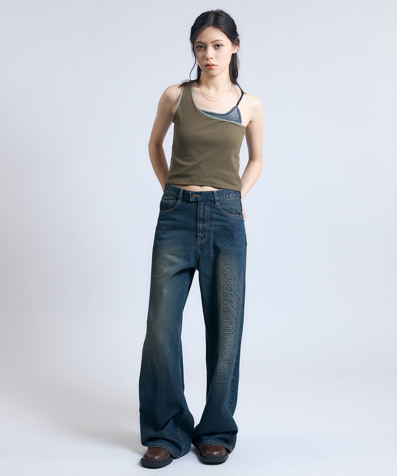 a*a様 ACLENT アクレント ワイドストレートパンツ デニム a*a様 ACLENT