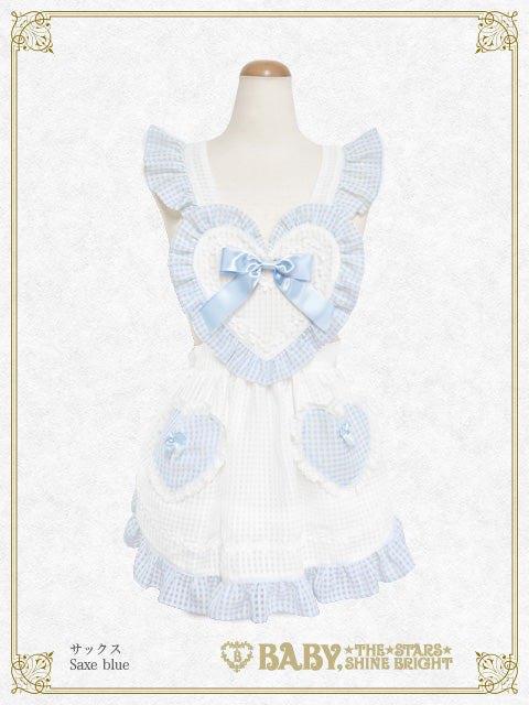 Fluffy Gingham Heart Apron – BABY, THE STARS SHINE BRIGHT