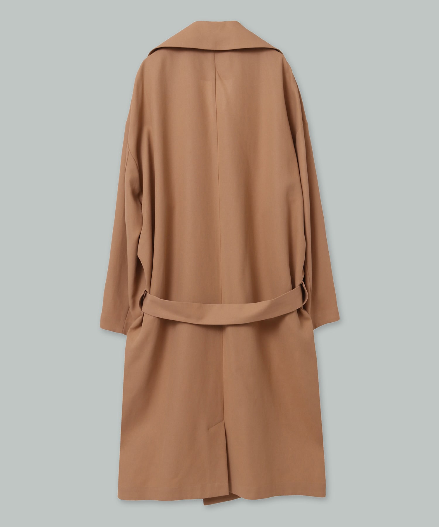 ASCLO ブラウン ダブルロングコート 知的で大人雰囲気に ウールコート