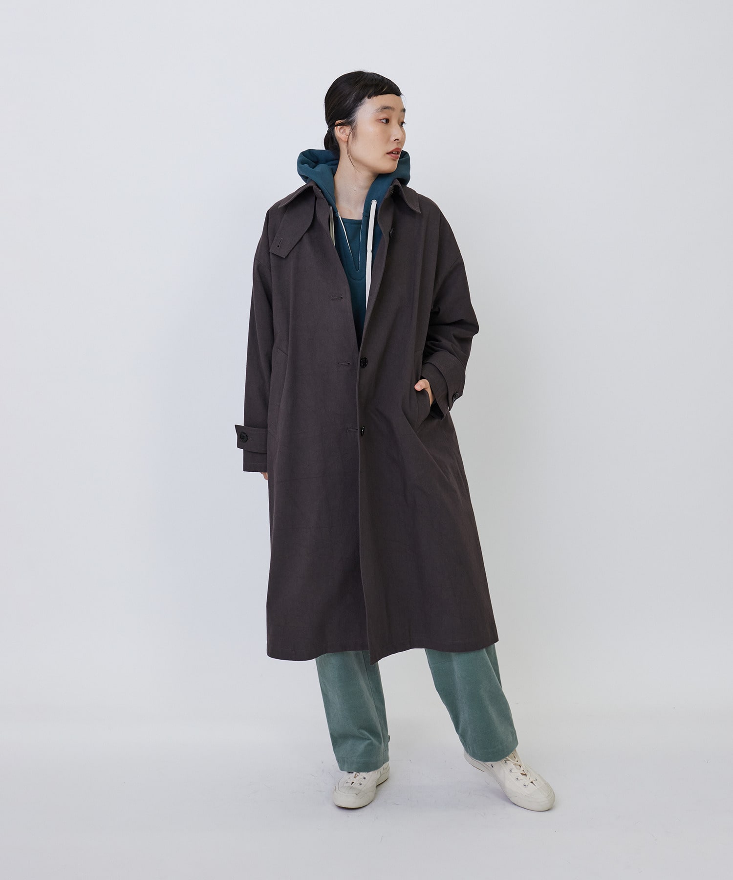 グランジコットンポプリンステンカラーコート｜BIGI online store